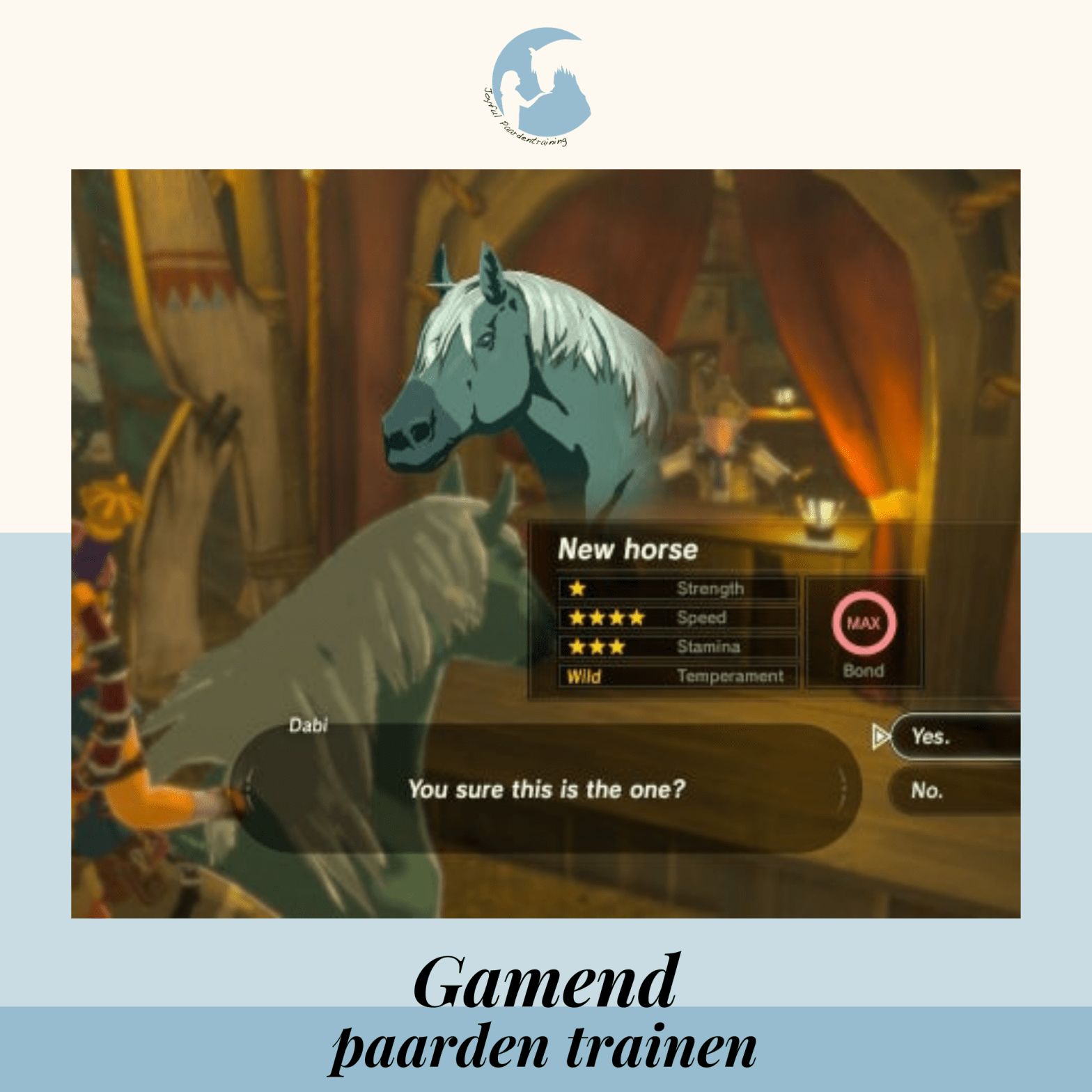 Gamend paarden trainen